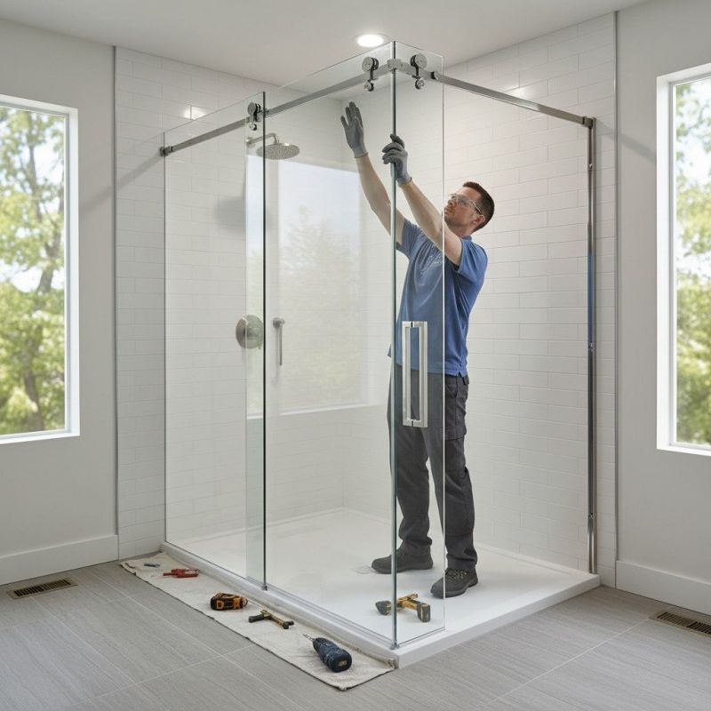 Shower Window Installation detail