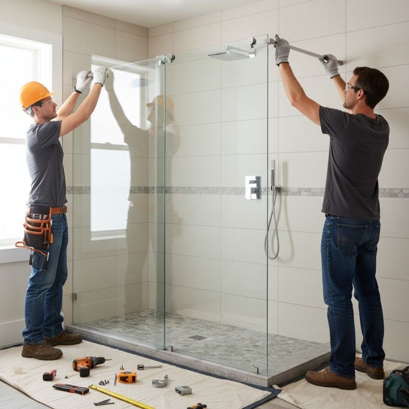 Shower Window Installation detail